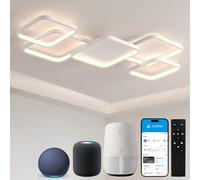 BAYHT Plafoniera LED Soffitto, 56W Lampada da Soffitto con Matter Compatibile con HomeKit, Alexa, Google e IFTTT, Moderna Plafoniera Intelligente per Soggiorno, Camera da Letto, Sala da Pranzo