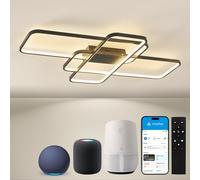 BAYHT Plafoniera LED Soffitto, 80W Lampada da Soffitto con Matter Compatibile con HomeKit, Alexa, Google e IFTTT, Moderna Plafoniera Intelligente per Soggiorno, Camera da Letto, Sala da Pranzo