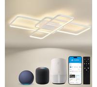 BAYHT Plafoniera LED Soffitto, 80W Lampada da Soffitto con Matter Compatibile con HomeKit, Alexa, Google e IFTTT, Moderna Plafoniera Intelligente per Soggiorno, Camera da Letto, Sala da Pranzo