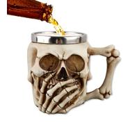 BAYINBROOK Boccale Vichingo Birra Acciaio Inossidabile, Boccale Birra da Medievale, Tazze Calice Boccale Teschio di Vari Stili, per Caffè Birra Bevande ecc, per Uomo Donna (I)