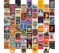 BAYKUL Rock Band Poster per stanza estetica anni '90, kit collage da parete vintage rock, 54 pezzi, album di concerti di musica retrò (10 x 15 cm), poster Nirvana, poster a fascia, decorazione