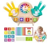 BAYMI Gioco Montessori 3 4 5 6 Anni - Gioco di Matematica con Orologio e Numeri - Giocattolo Educativo per Bambini, Scuola Materna e Idea Regalo