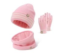 Baynetin Set Invernale 3-in-1 Bambini | Cappello Termico + Sciarpa in Pile & Guanti Touchscreen (4-10Anni) - Completo Antivento con Rivestimento Morbido, Ideale per Sci/Giochi sulla Neve