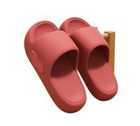 BAYNOPURIN Scarpe Nuvola Slippers Ciabatte da spiaggia con cuscino, suola morbida e comode, fondo spesso stampa a lettere, donna(Red,44-45)