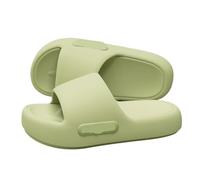 BAYNOPURIN Scarpe Nuvola Slippers Ciabatte da spiaggia con cuscino, suola morbida e comode, fondo spesso stampa a lettere, donna(Green,38-39)