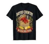 Bayou Country Weekend Bollire Crawfish Feast Graphic Pot Bollito Maglietta
