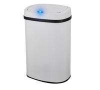 Bayt Pattumiera Automatica con Sensore 60 Litri, Bidone Spazzatura da Interno per Cucina e Ufficio, Raccolta Differenziata, Apertura Senza Contatto, Metallo - Bianco