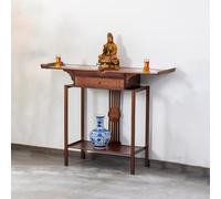 BAYTEWJX Mensola da Altare Buddista in Stile Cinese,Statua di Buddha in Bambù Stand,con Cassetti e Vassoio Estraibile,per Templi.(120x40x100cm)