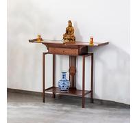 BAYTEWJX Mensola da Altare Buddista in Stile Cinese,Statua di Buddha in Bambù Stand,con Cassetti e Vassoio Estraibile,per Templi.(100x40x100cm)