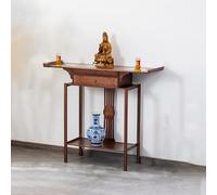 BAYTEWJX Mensola da Altare Buddista in Stile Cinese,Statua di Buddha in Bambù Stand,con Cassetti e Vassoio Estraibile,per Templi.(80x40x100cm)