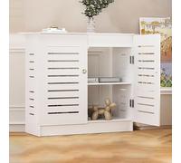 BAYTEWJX Mobiletto Portaoggetti per Router Wi-Fi Scatola di Immagazzinaggio del Router WiFi Scaffale con Ante e Ripiani per Camera Soggiorno.(60x70x30cm)