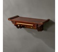 BAYTEWJX Parete Rack Statua Stand offrendo Tavolo Parete Buddha Mensola Statua Stand con Vassoio Estensibile per Soggiorni e Piccoli Spazi.(50x25cm)