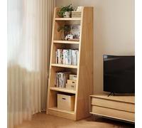 BAYTEWJX Scaffale per Libri a Pavimento Espositore per Libri a 3/4 Livelli Scaffale Archiviazione per Soggiorno Cucina Sala Studio Ufficio.(Original wood,40x30x160cm)