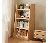 BAYTEWJX Scaffale per Libri a Pavimento Espositore per Libri a 3/4 Livelli Scaffale Archiviazione per Soggiorno Cucina Sala Studio Ufficio.(Original wood,60x30x120cm)