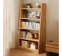 BAYTEWJX Scaffale per Libri a Pavimento Espositore per Libri a 3/4 Livelli Scaffale Archiviazione per Soggiorno Cucina Sala Studio Ufficio.(Dark Original wood,100x30x160cm)