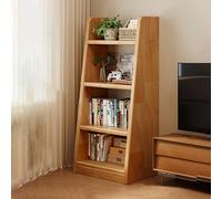 BAYTEWJX Scaffale per Libri a Pavimento Espositore per Libri a 3/4 Livelli Scaffale Archiviazione per Soggiorno Cucina Sala Studio Ufficio.(Dark Original wood,40x30x120cm)