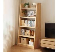 BAYTEWJX Scaffale per Libri a Pavimento Espositore per Libri a 3/4 Livelli Scaffale Archiviazione per Soggiorno Cucina Sala Studio Ufficio.(Original wood,80x30x160cm)