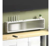 BAYTEWJX Scatola Router WiFi Parete,Scatola di Immagazzinaggio del Router,con Scheda PC,per Camere da Letto Soggiorni Uffici e Case.(White,85.4x10x20cm)