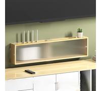 BAYTEWJX Scatola Router WiFi Parete,Scatola di Immagazzinaggio del Router,con Scheda PC,per Camere da Letto Soggiorni Uffici e Case.(Dark wood,85.4x10x20cm)