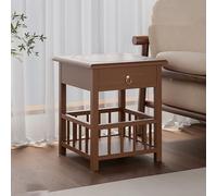 BAYTEWJX Wooden Coffee Table Rectangular Sofa Side Table Small Decorative End Table with Drawer with Storage Space for Small Space Bedroom Living Room Office Sturdy and Easy Assembly.