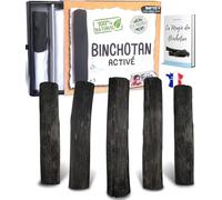BAYTIZ ® Filtro per Acqua vegetale al Carbone Attivo - Binchotan Bio x5 - Purificatore Rubinetto - Legno Naturale Caraffa Bottiglia Filtri Tavolo Attivi Carboni Filtrante Cartucce Bastoncini Bambu