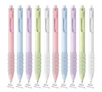 BAYTORY 10 Penne Gel, Penna a Sfera, Penne a Scatto, Penne Estetiche Retrattili, Inchiostro Nero, Punta Fine da 0,5 CS, Ad Asciugatura Rapida, Forniture per Scuola e Ufficio (Multicolore)