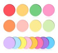 BAYTORY 480 fogli di note adesive a forma rotonda, blocco di 16 colori vivaci, blocco di note autoadesive carino, 30 fogli per blocco per scuola e ufficio (forma rotonda)