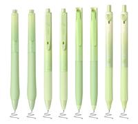 BAYTORY 8 penne gel con inchiostro nero, punta retrattile ST fine da 0,5 mm, ad asciugatura rapida, scrittura fluida per materiale scolastico e diario (verde)