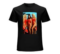 Baywatch Lifeguard Beach Babes Men's T Shirt Pamela Anderson Carmen Electra Black M