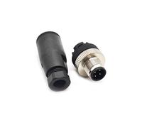 bayzconn M12 4 Poli Maschio Connettore, Connettore Circolare a 4 Pin Montaggio sul Campo IP67 Impermeabile A Codificati Diritto Vite Giunto Non Schermato per l'automazione Industriale 250V 4A