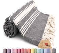 Bazaar Anatolia Asciugamano turco a righe, 100% cotone, peshtemal, 75 x 38 cm, XL, oversize, per bagno, spiaggia, viaggio, doccia, bagno, pestemal, morbido, sottile, leggero, da viaggio, piscina, ad