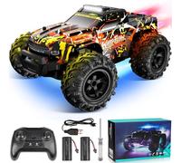 BAZADER Macchina Telecomandata Auto Telecomandate - 1:18 LED Light 25KMH Macchina Radiocomandata per Bambini con Spray 2.4GHz AllTerrain Off-Road 2 Batterie 60 Minuti Giocattolo da Corsa Veloce