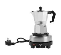 Bazargame Piastra elettrica per caffè urna macchina espresso moka caffettiera espresso, mini piastra elettrica per caffè espresso max 200℃/392°F (3 tazze)