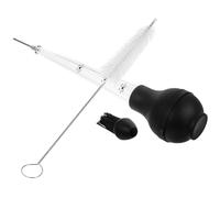 BAZEITFLOW 1 set Iniettore Carne Inossidabile con Ago e Spazzola Strumento per Barbecue per Marinare Turchia e
