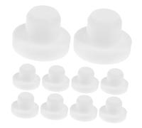 BAZEITFLOW 10 Pezzi Tappi in Silicone Solid per Bottiglie Vino e Flaconi Laboratorio Sostituzione Resistente e Sigillante
