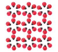 BAZEITFLOW 100 Pezzi di Piccole Coccinelle in Resina per Micro Paesaggi Accessori Fai da Te per Giardini in Miniatura Statuette di Coleotteri per Decorazioni Casa e Progetti Artigianali