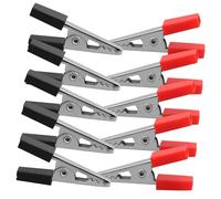 BAZEITFLOW 100 pezzi Morsetti Coccodrillo Elettrici Isolati Nero e Rosso Clip Alligatore Compatte per Test Tensione e Progetti Elettrici Connessione Sicura e Versatile per Uso Professionale