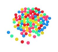 BAZEITFLOW 100 Pezzi Palline Colorate in Plastica per Apprendimento Stem e Montessori Palline Vuote Leggere per Giochi Educativi e Esperimenti Compatibili con Binari Laboratorio