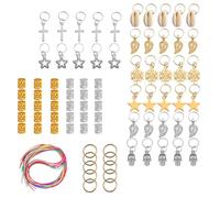 BAZEITFLOW 110 pezzi Accessori per Dreadlocks in Metallo Anelli e Fermagli Decorativi Hollow-out Leggeri per DIY Hair Tube per e Acconciature alla Moda Adatti Feste e Festival