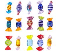 BAZEITFLOW 15 pezzi Decorazioni Vetro Caramelle Colorate e Feste Natalizi Creativi per Matrimoni e Colore Casuale Colore Casuale