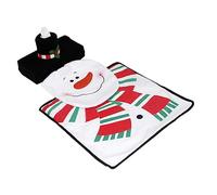BAZEITFLOW 1set Coprisedili per WC Natalizi con Design di Decorazioni Festive per Bagno Include Copriwater Tappetino e Copri Cisterna Antiscivolo e Facile da Installare