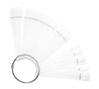 BAZEITFLOW 1set Schede Per Unghie Forma Di Ventaglio Pz Di Espositori Trasparenti Per Gel Unghie Per Pratica e Tecniche Di Nail Art Salone e Durante Viaggi