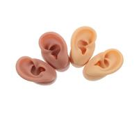 BAZEITFLOW 2 Paia Orecchio in Silicone Flessibile e per Pratica Piercing Display Gioielli e Insegnamento Anatomia Realistica per Principianti e Uso Professionale