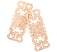 BAZEITFLOW 2 Pezzi Applique in Legno Intagliato Vintage Decorazioni Classiche Scolpite per Mobili Ornamenti Artigianali Resistenti per Porte Armadio e Casa