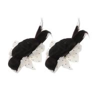 BAZEITFLOW 2 Pezzi Fermagli per Chioma Raccolti Chignon Spettinato a Pois Piumati Clip per Extension da Donna per Acconciature Eleganti e da Sposa Accessori Chioma Volumizzanti per Uso