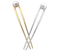 BAZEITFLOW 2 pezzi Forcine Capelli Vintage con Perle Forchette Leggere e Resistenti per Acconciature Donna e Ragazze Bastoncini Fermacapelli Eleganti per Cerimonie e Uso Quotidiano