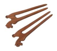 BAZEITFLOW 2 Pezzi Forcine in Legno Tradizionali Stile Antico Cavallo Zodiaco Cinesi Fermacapelli Leggeri per Chignon Eleganti e Accessori Capelli per Festa di Stagione