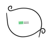 BAZEITFLOW 2 Pezzi Ganci da Parete in Ferro per Piante e Mangiatoie da Esterno Nero Supporto Pesante per Cesti Appesi Staffe Decorativi per Giardino e Balcone Resistenti e Versatili