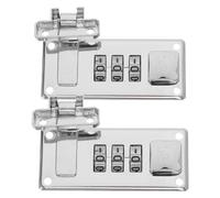 BAZEITFLOW 2 Pezzi Lucchetto per Valigia Combinazione a 3 Cifre 2 Pezzi, Fibbia di Sicurezza per Bagagli, Lucchetti da Viaggio Compatti per Valigie, Custodia e Cassetta Attrezzi, Facile