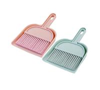BAZEITFLOW 2 pezzi Mini Scopa e Compatto per Animali Spazzola Portatile per Scrivanie e Aree Pet Facile da in Spazi Ridotti